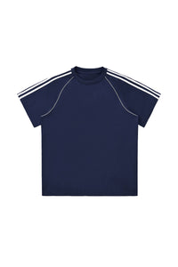 Men's Cotton Streetwear Color-blocked Patchwork T-shirt
