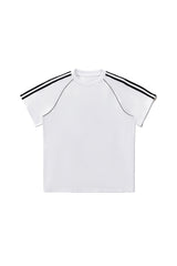 Men's Cotton Streetwear Color-blocked Patchwork T-shirt
