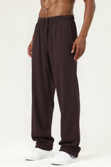 Men's Streetwear Relaxed High-Elastic Straight-Leg Pants