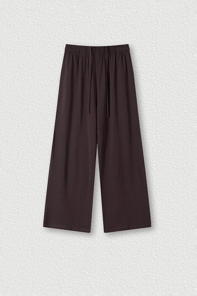 Men's Streetwear Relaxed High-Elastic Straight-Leg Pants