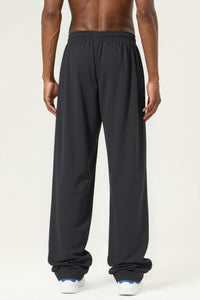 Men's Streetwear Relaxed High-Elastic Straight-Leg Pants