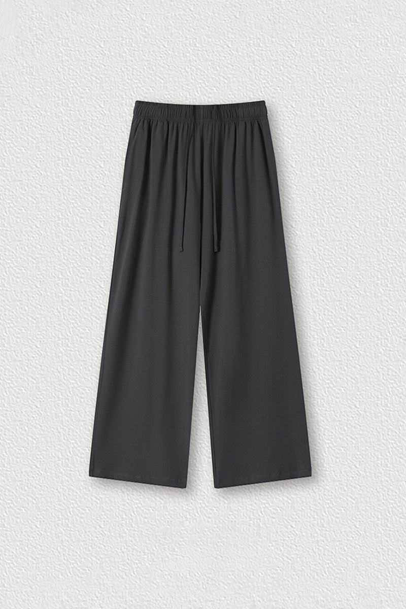 Men's Streetwear Relaxed High-Elastic Straight-Leg Pants