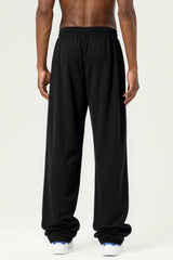 Men's Streetwear Relaxed High-Elastic Straight-Leg Pants